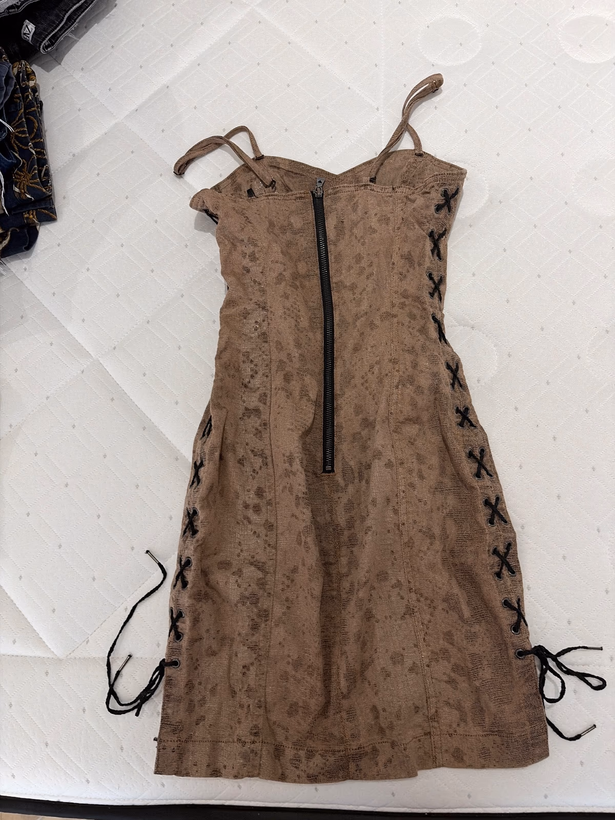 Guess lace-up animal print dress, photo 2