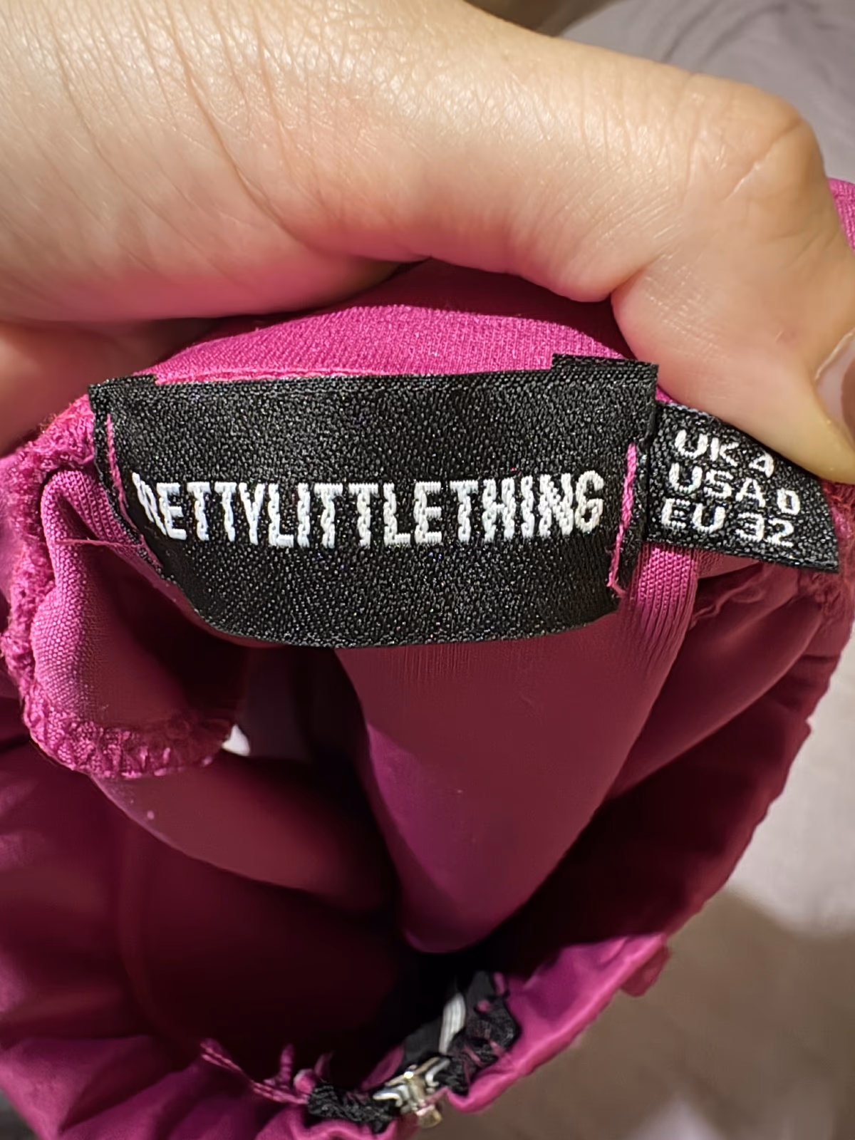 PrettyLittleThing Pink Zip Skirt, photo 3