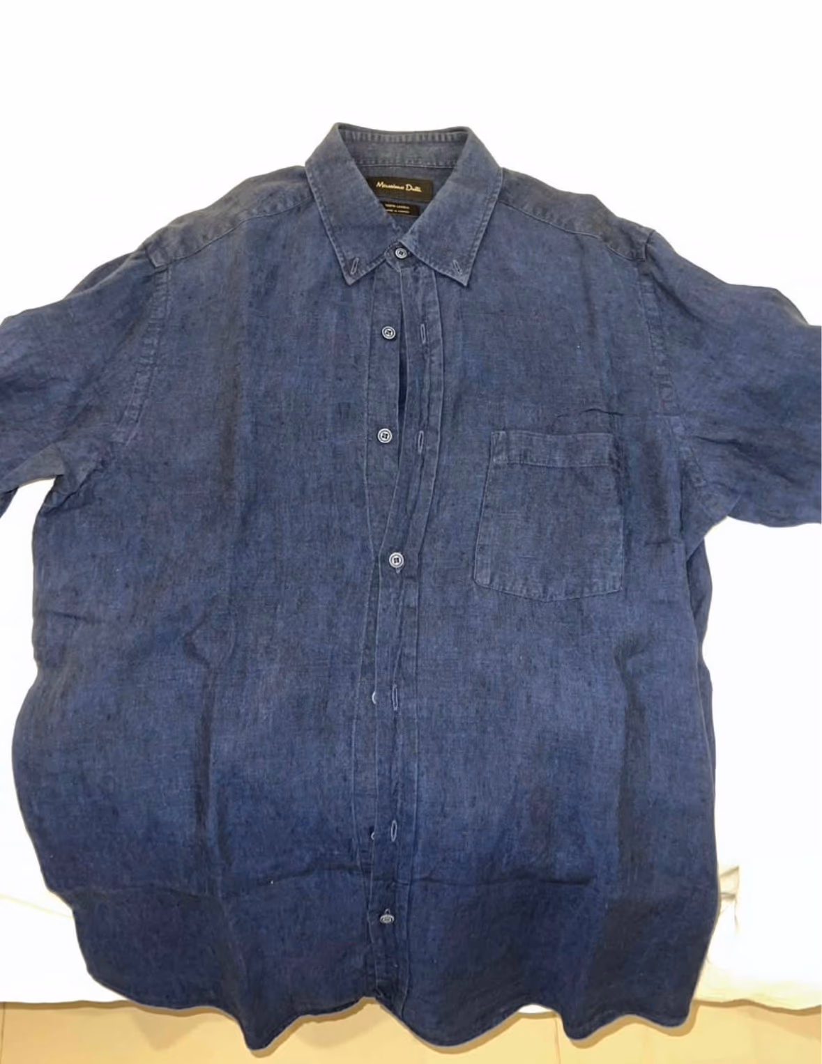 Camisa azul de lino de Massimo Dutti, foto 2