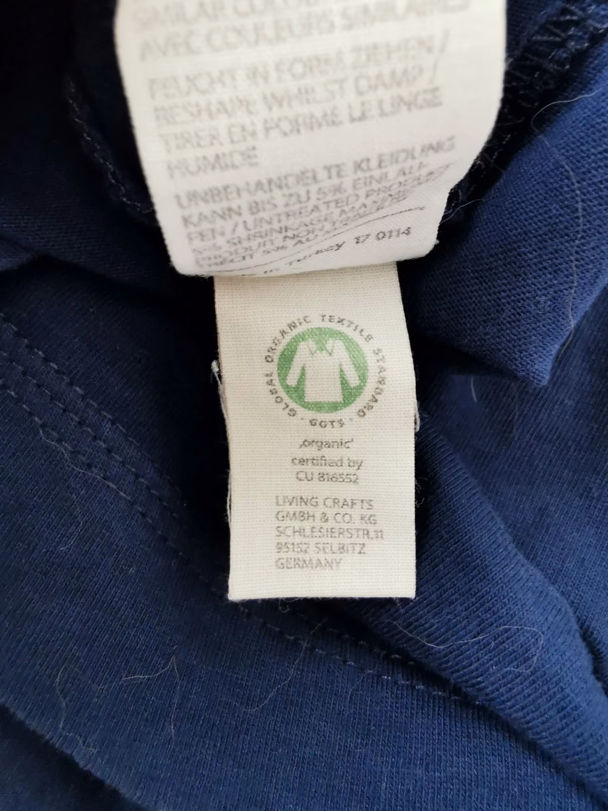 Living Crafts Navy Organic Cotton Dress, photo 4