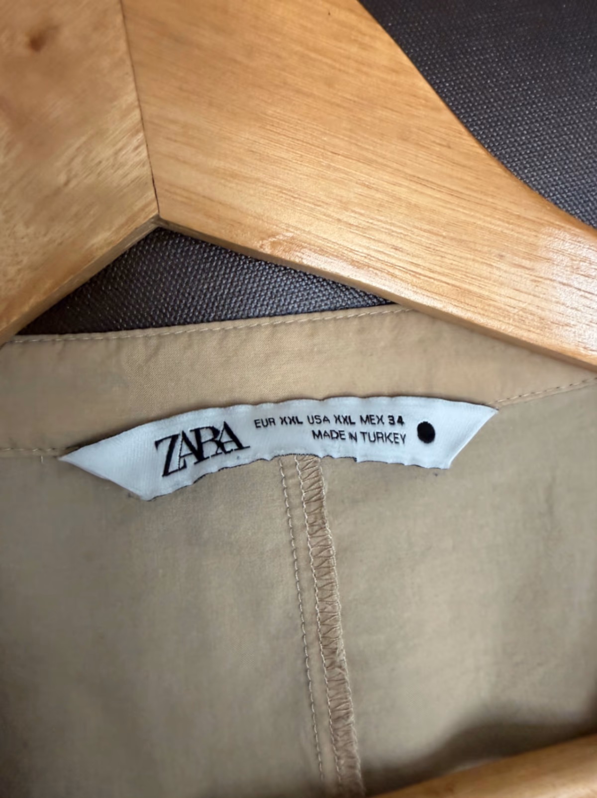 Zara tan button-down dress , photo 3