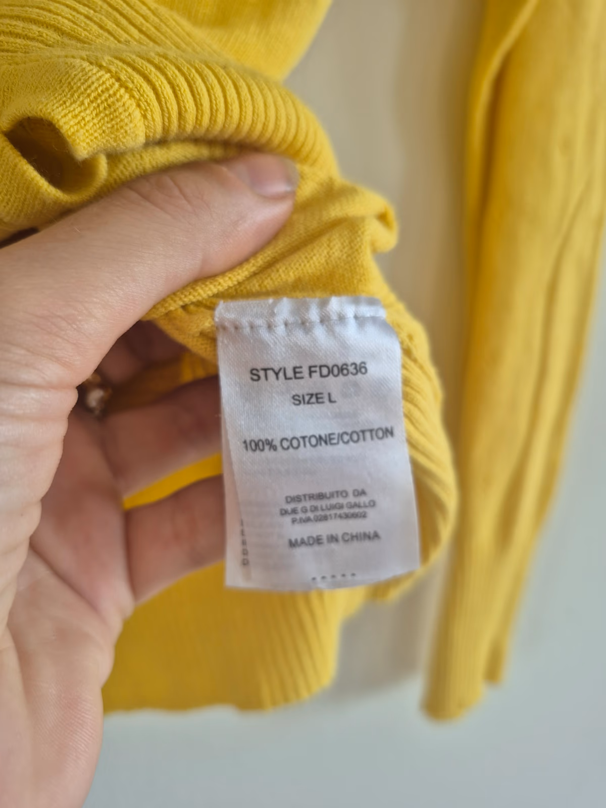 Yellow knitted button-up cardigan, photo 3