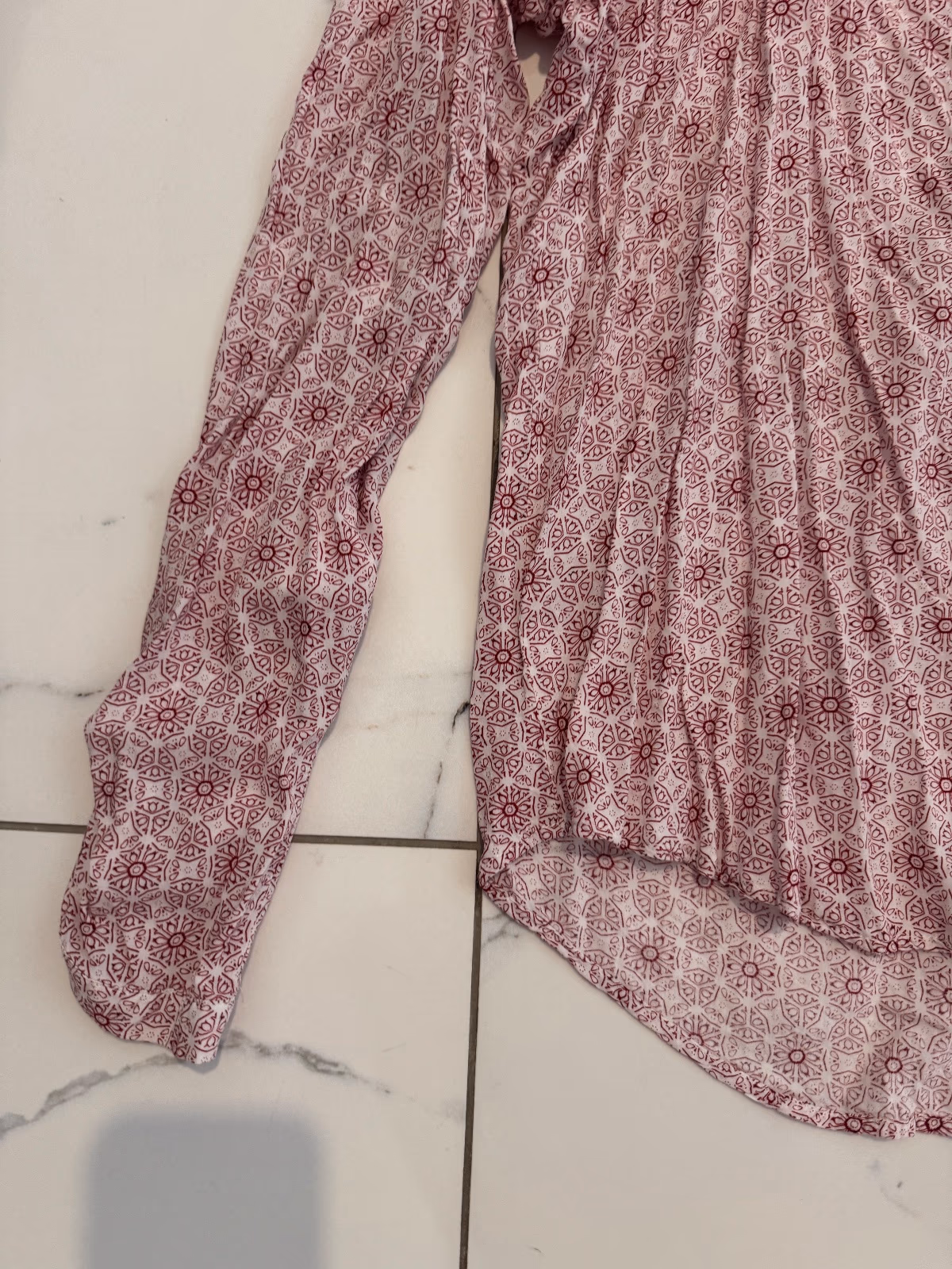 Patterned long-sleeve bohemian blouse, photo 3