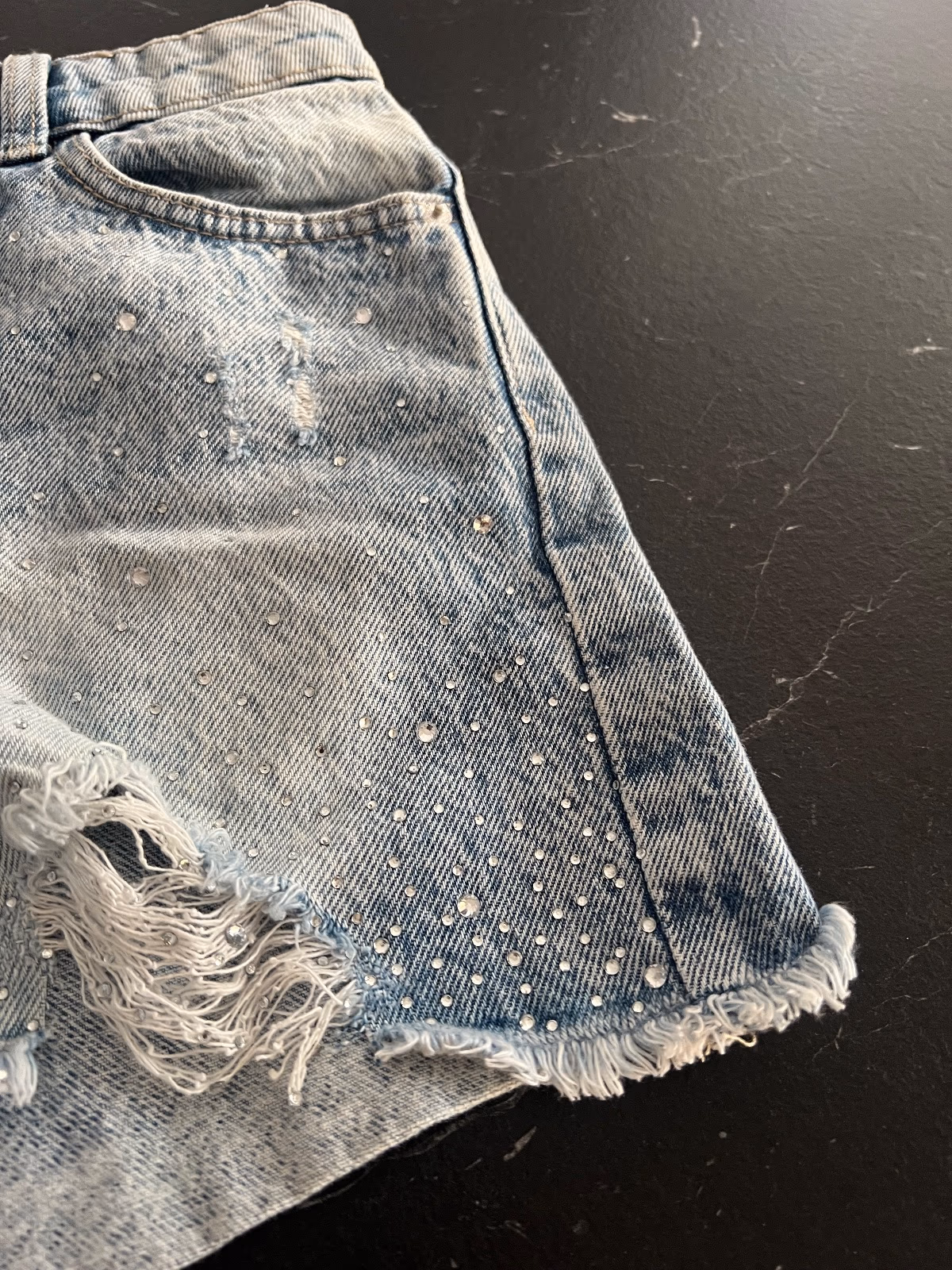Calliope embellished denim shorts, photo 2