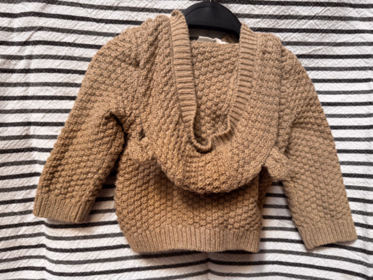 Knitted Hooded Baby Cardigan, photo 2