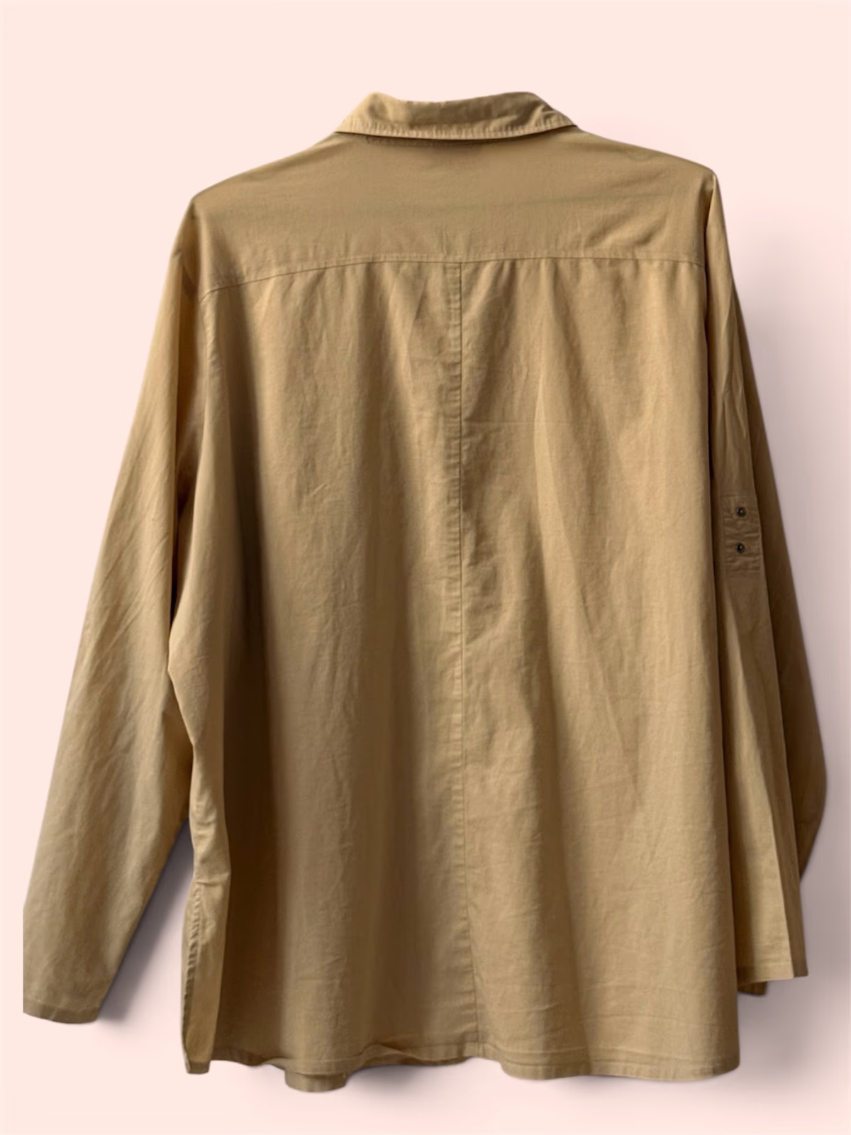 Beige button-up utility shirt, photo 2