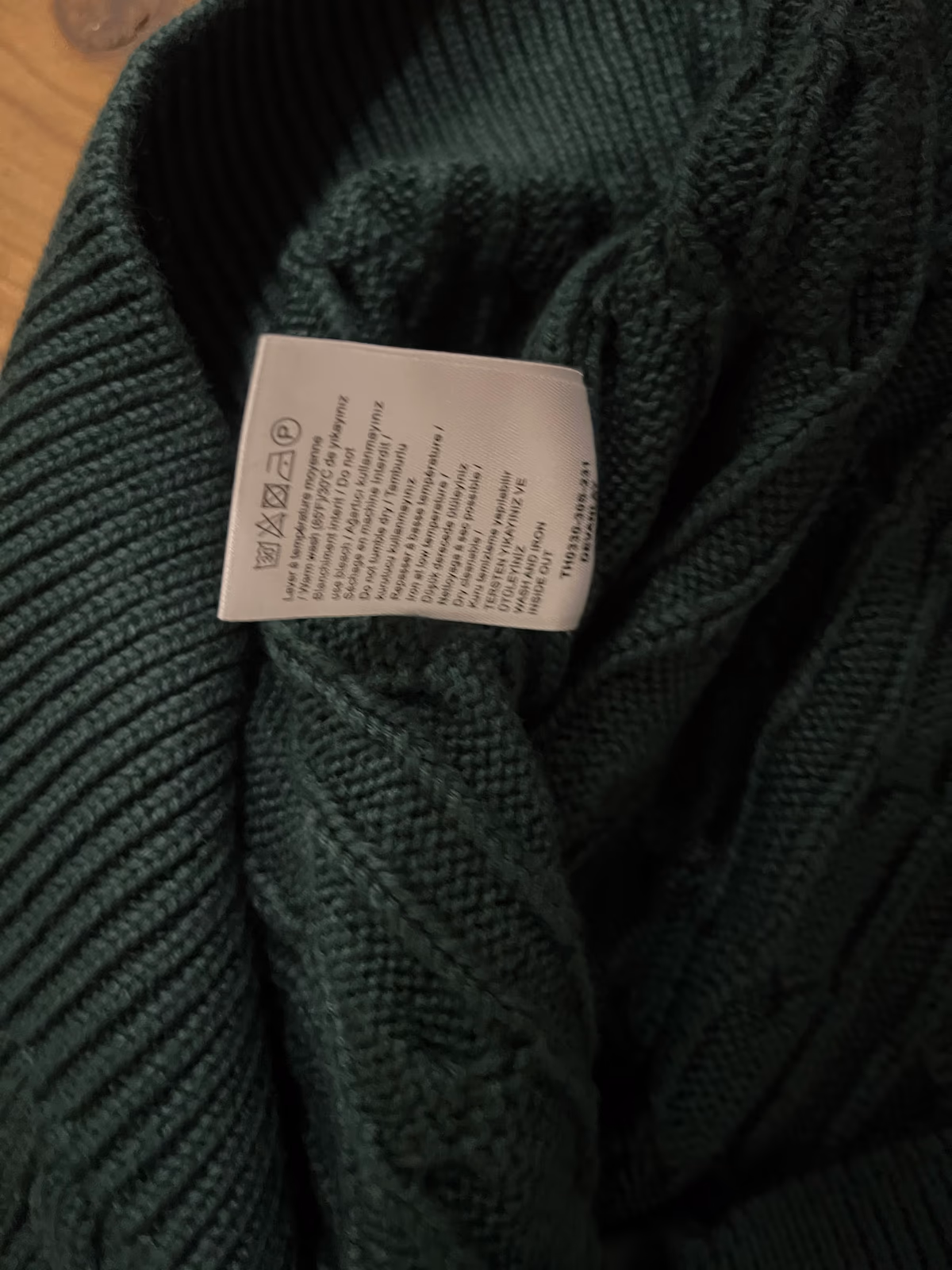 Maglione Lacoste verde a trecce, foto 6