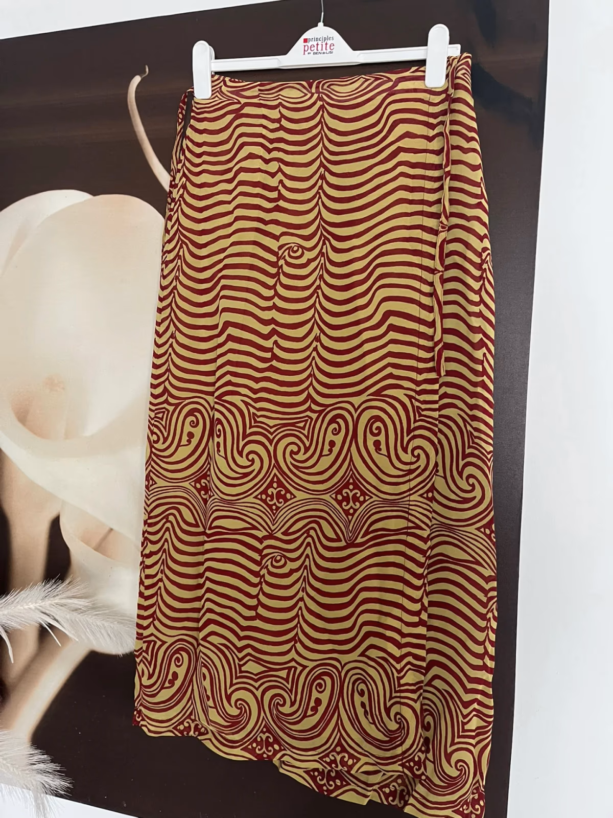 Vintage Sandro Patterned Viscose Maxi Skirt, photo 7