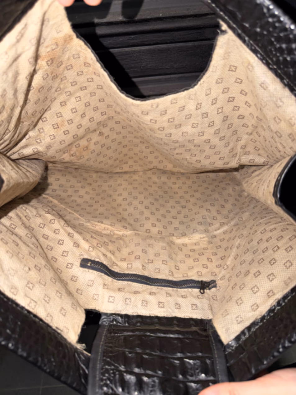 Black Croc Effect Clutch Bag, photo 2