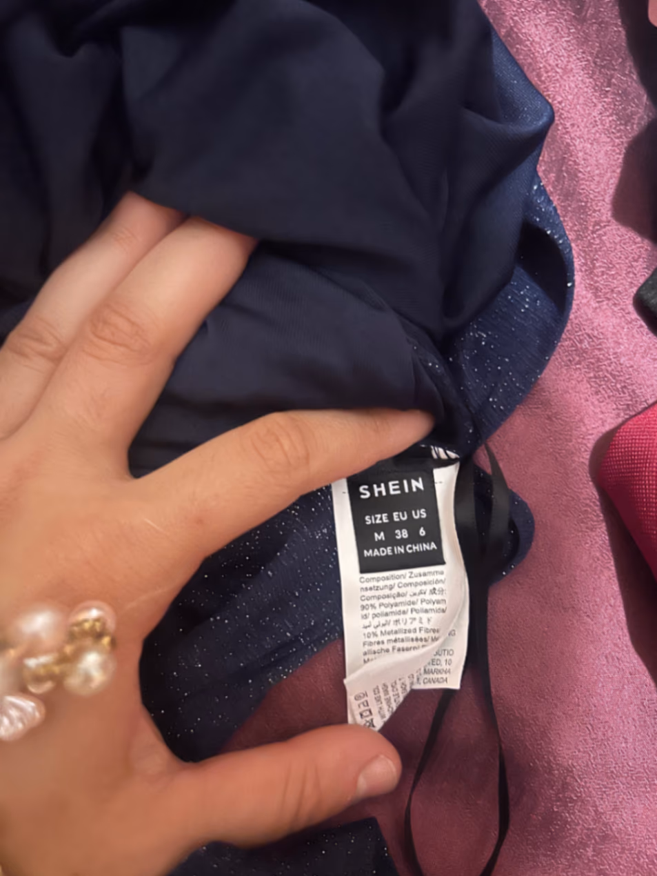 Sparkly Navy Ruched Mesh Top, photo 4