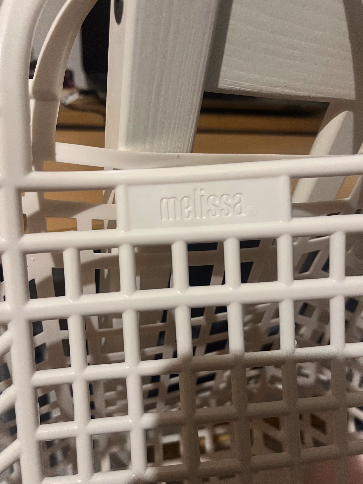 Melissa white plastic basket bag, photo 5