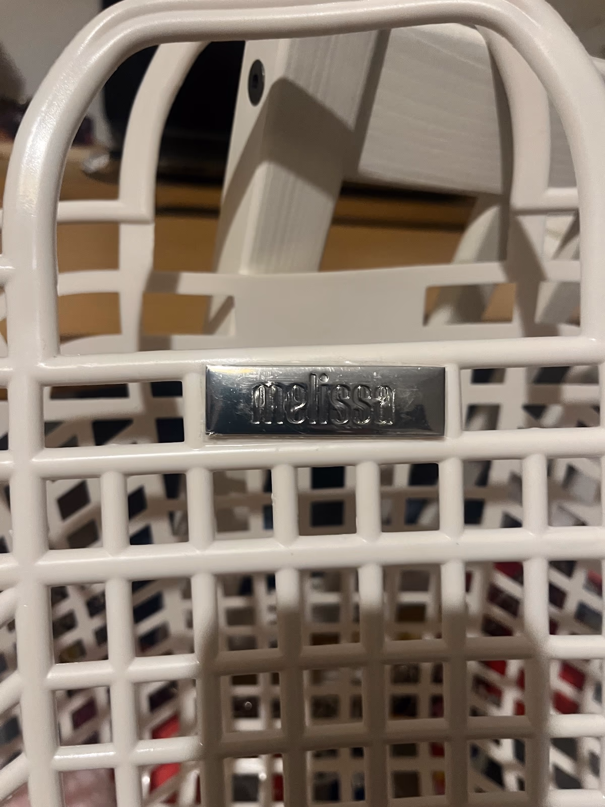 Melissa white plastic basket bag, photo 7