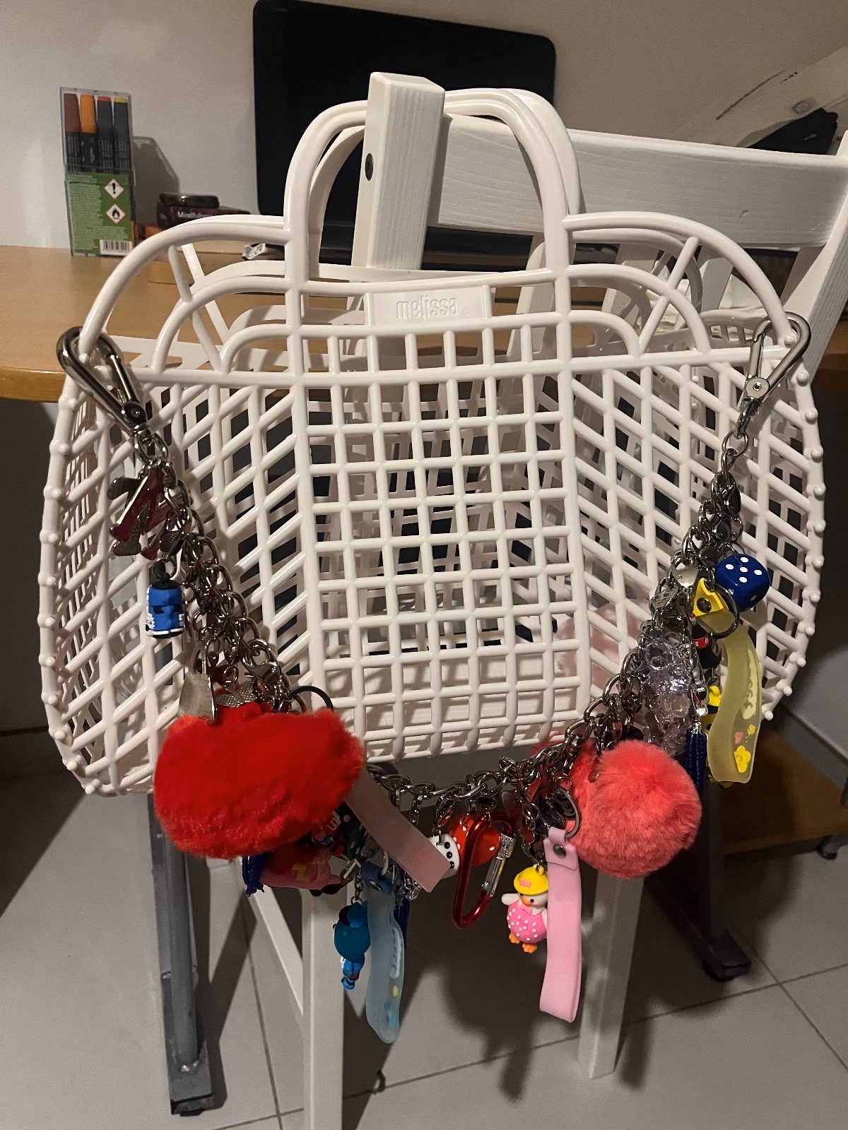 Melissa white plastic basket bag, photo 2