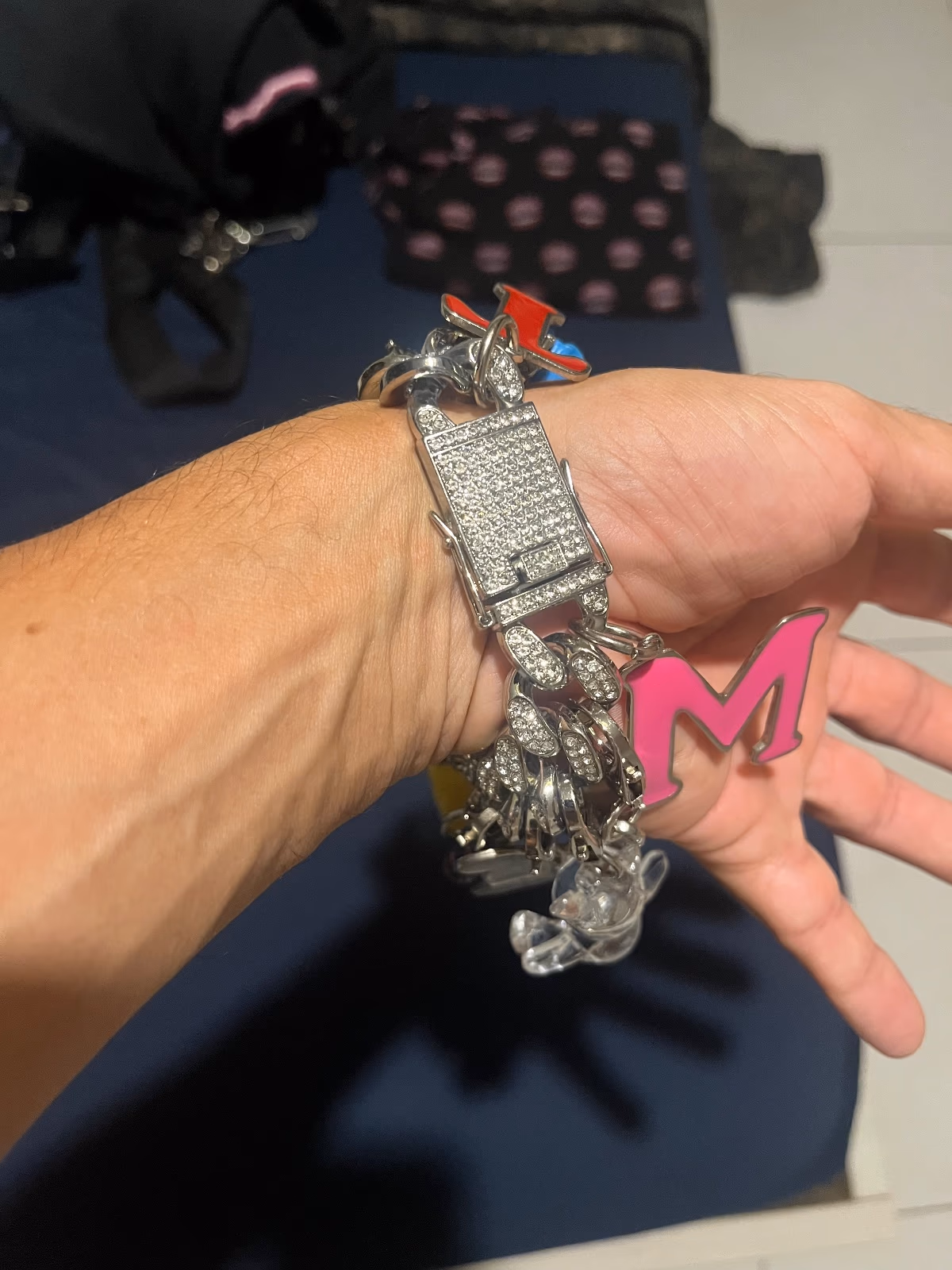 Funky Multi-Charm Cubalink Bracelet, photo 6