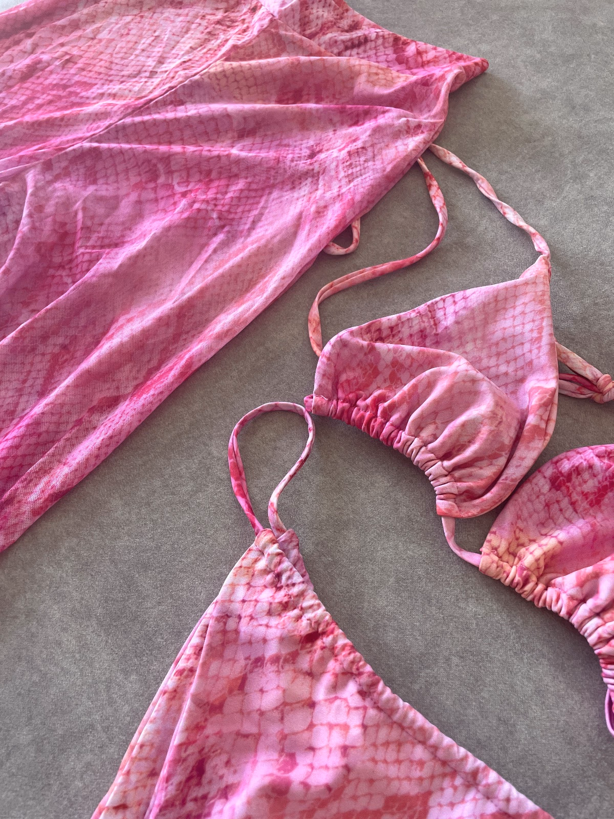 Pink Snake Print Bikini Set, photo 2