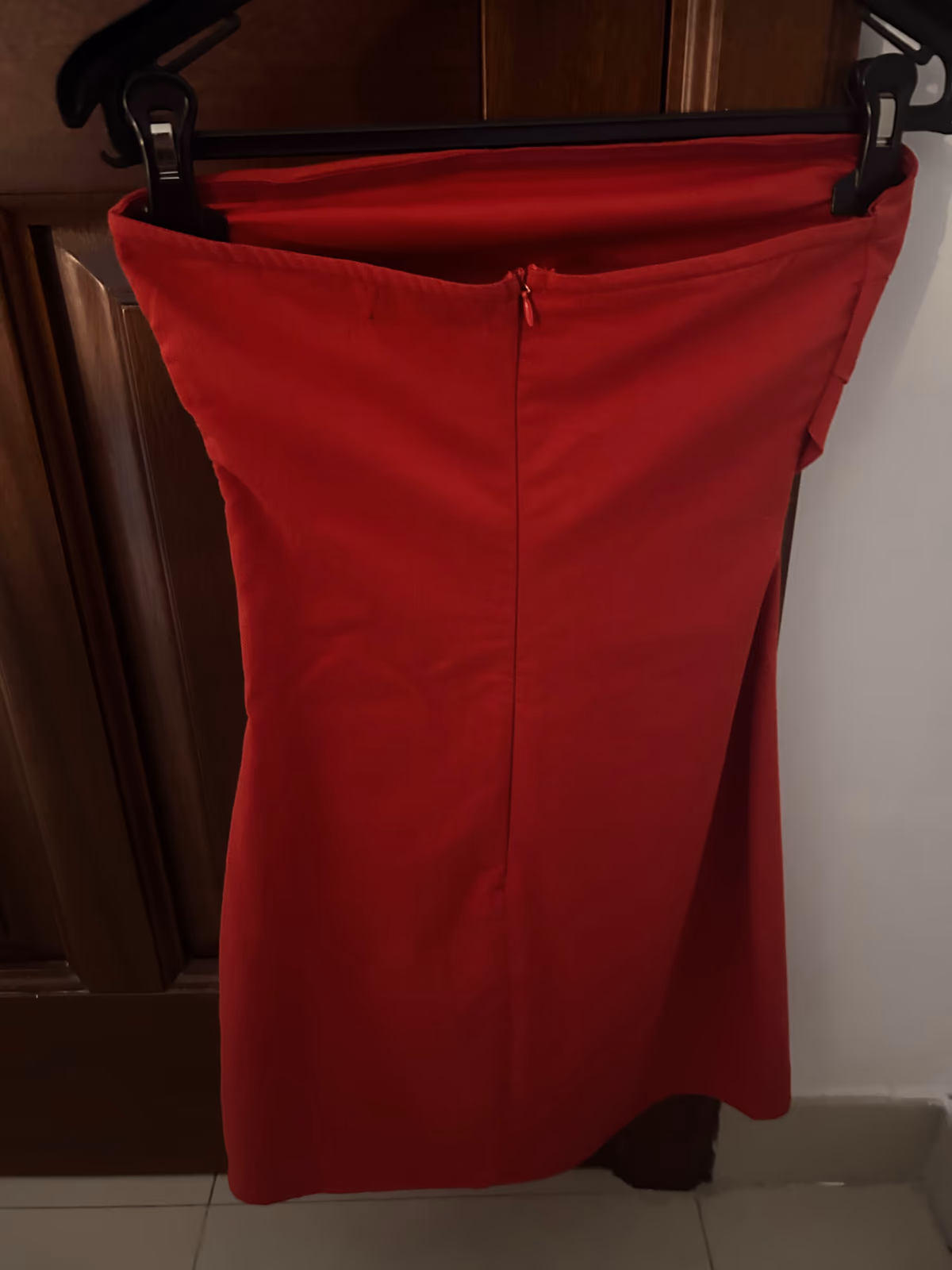 Red strapless mini dress, photo 2