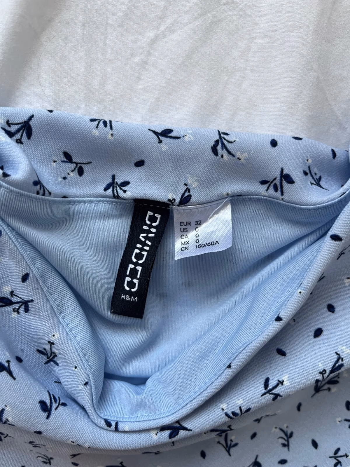 Blue floral mini skirt, photo 2