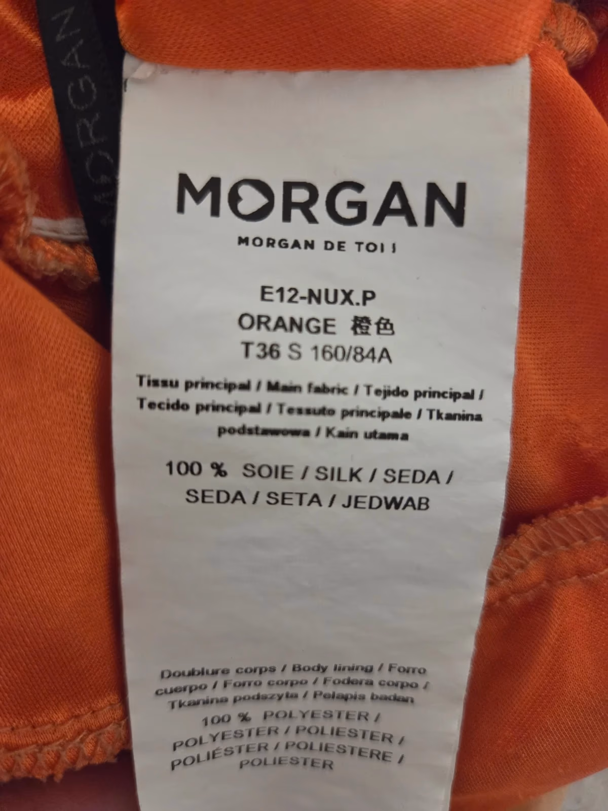 Morgan Orange Silk Ruffle Blouse , photo 3