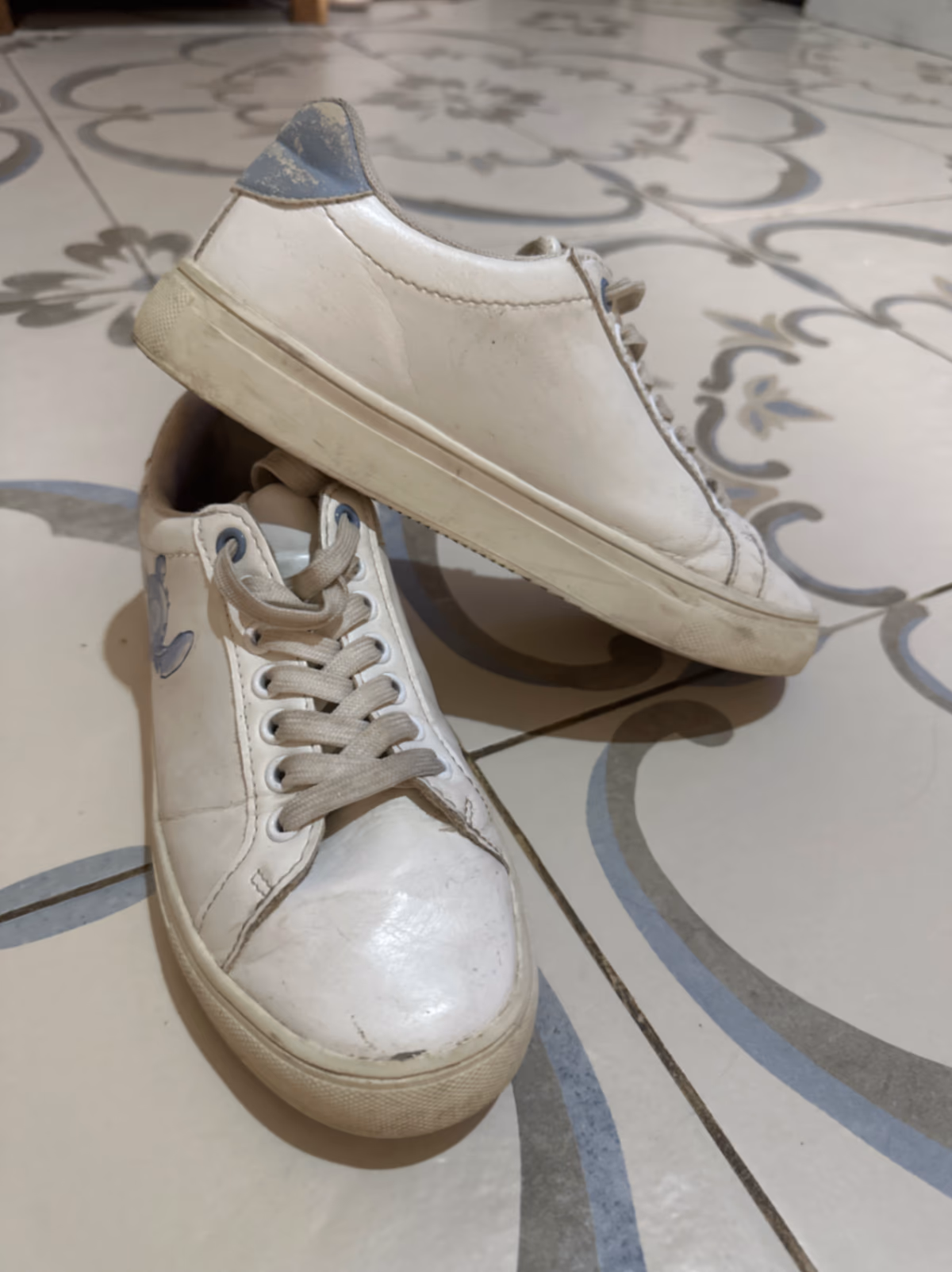 Stitch printed white trainers, photo 2