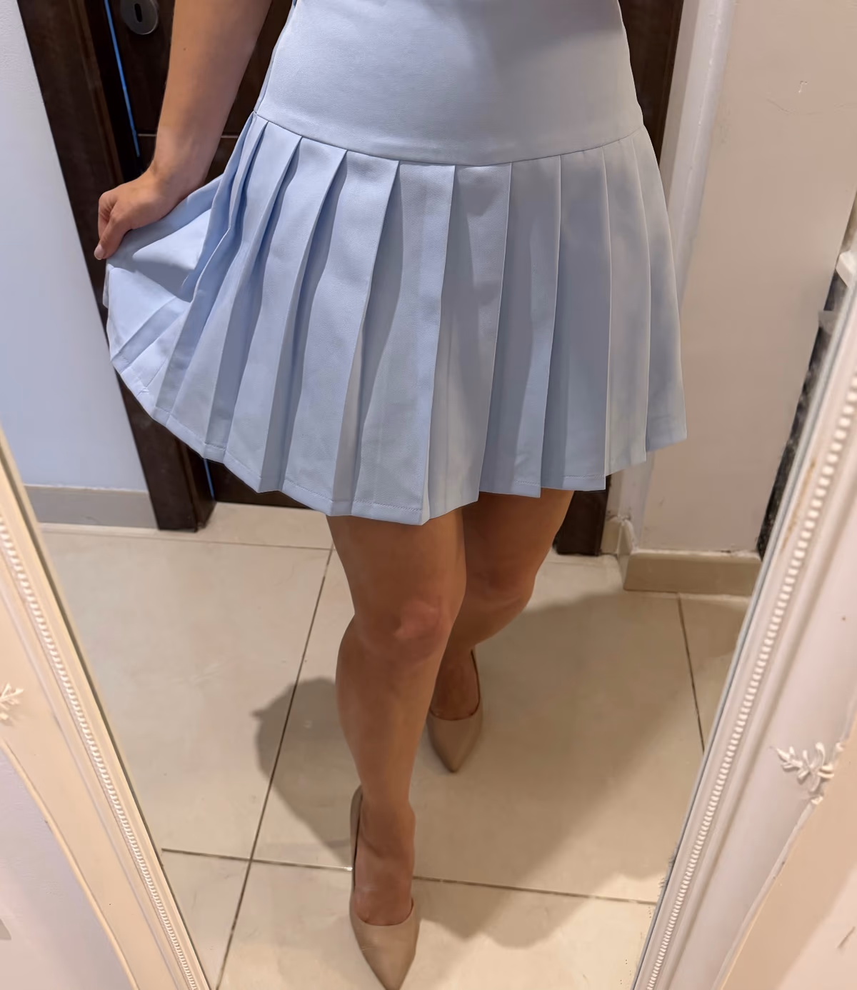 Minifalda plisada de color azul claro, foto 2
