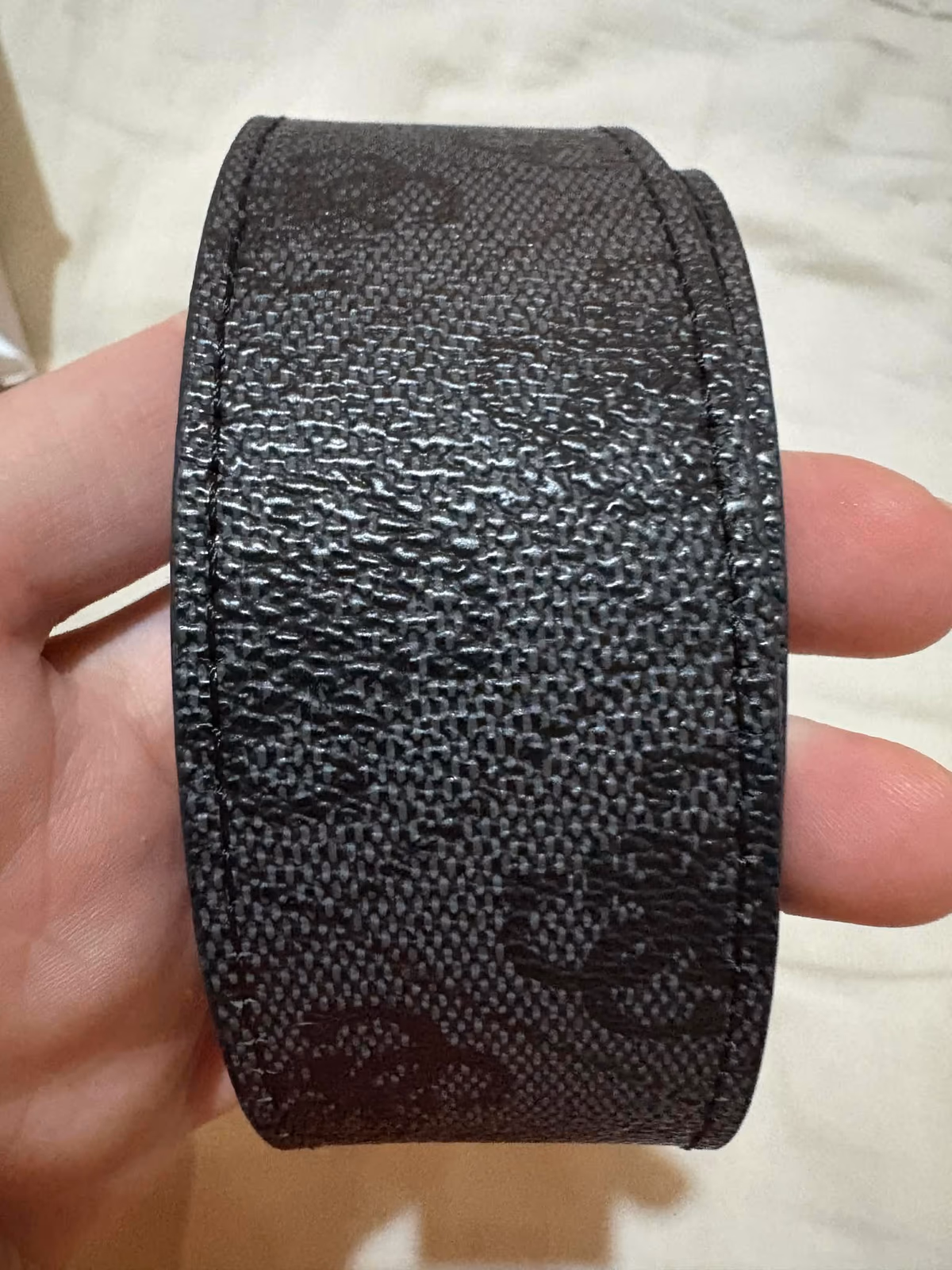 Guess Black Monogram Belt Gold Buckle, photo 3