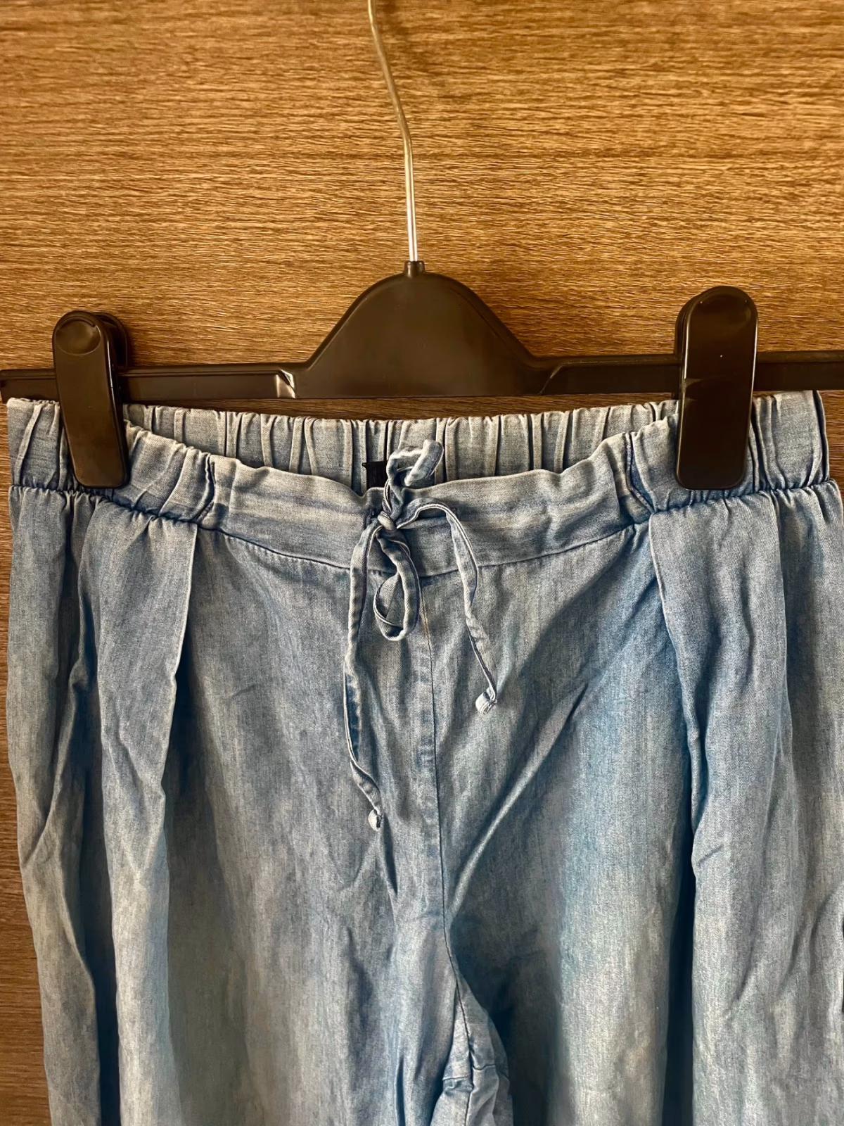 Lightwash Drawstring Wide Leg Trousers, photo 2