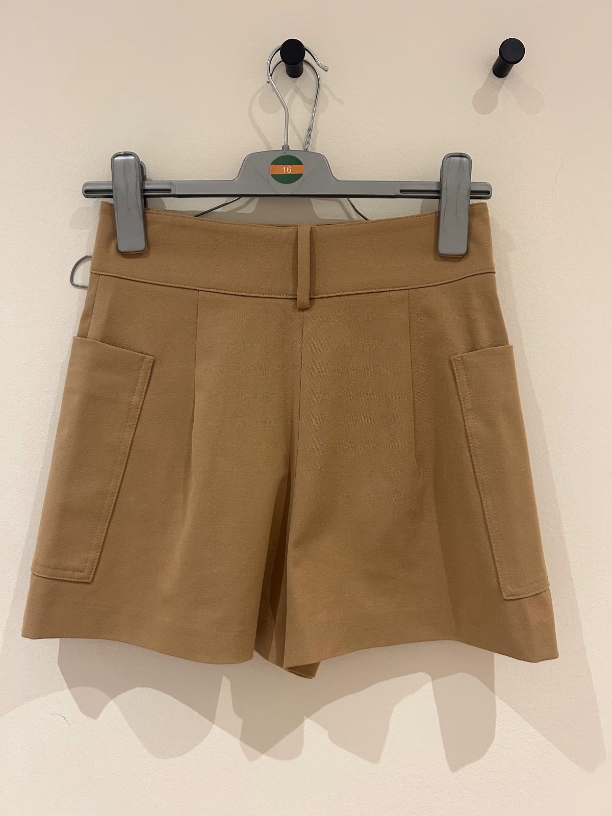 Zara Tailored High-Waisted Camel Shorts, photo 3