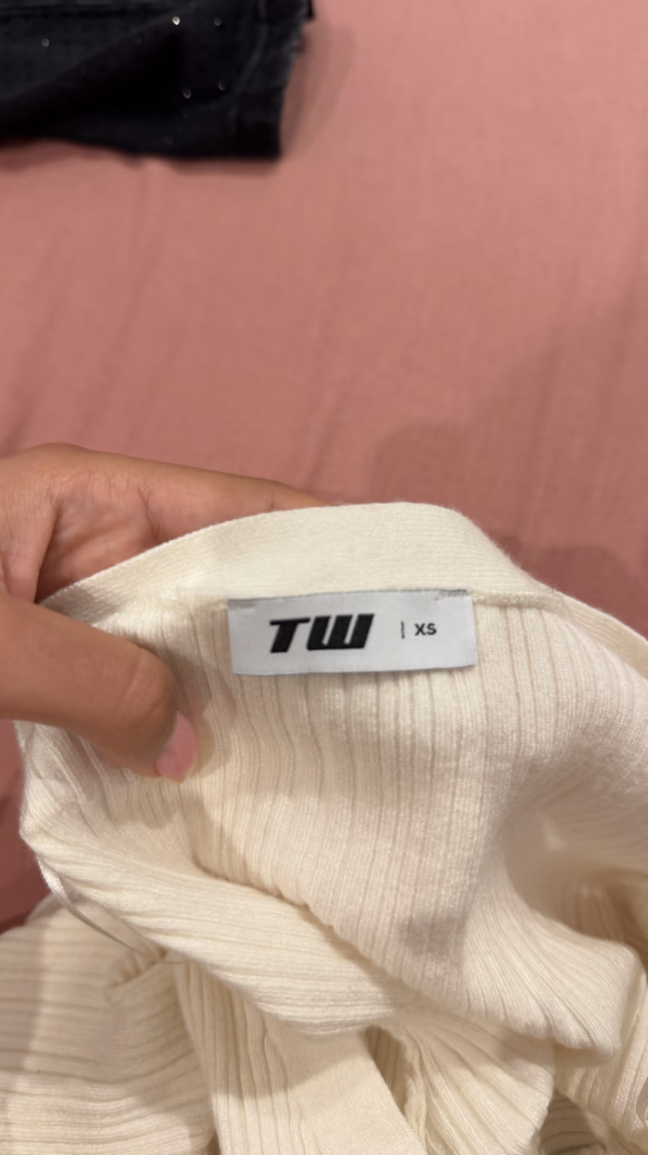 Cream Ribbed Button Up Cardigan, photo 3