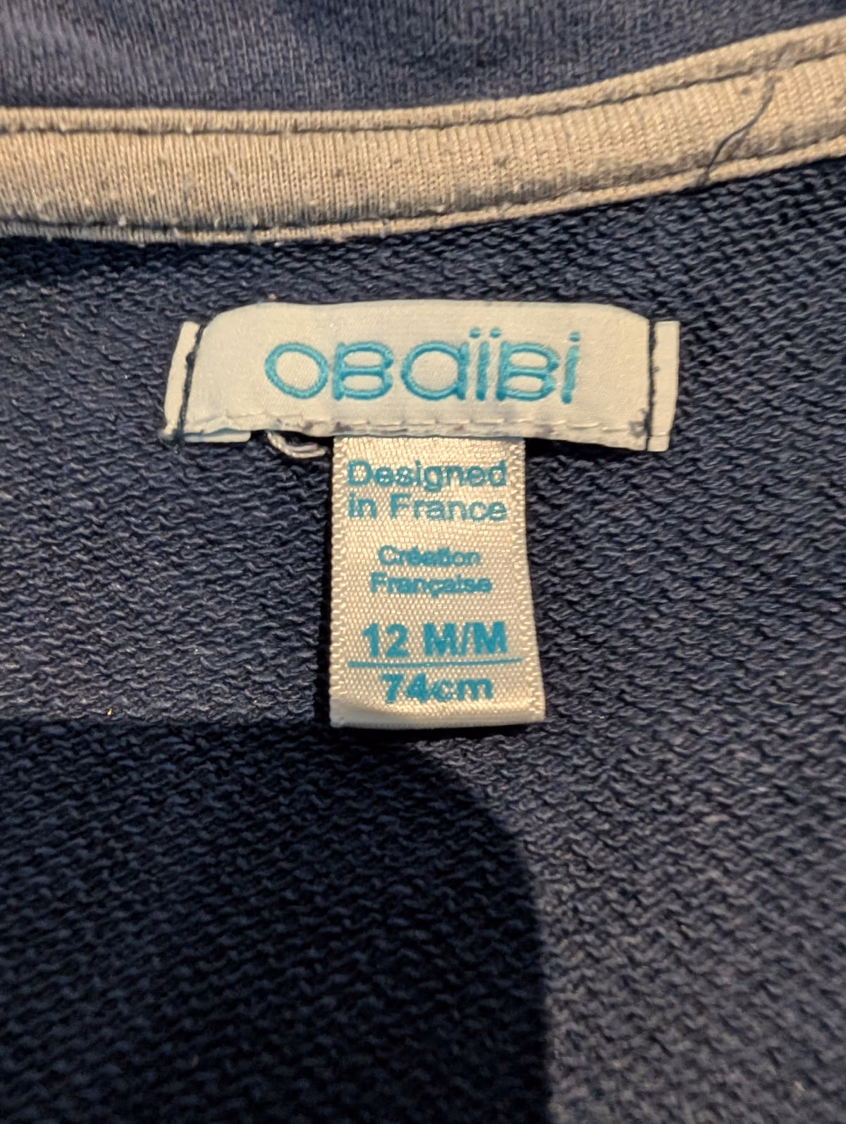 Obaibi navy zip-up jacket, photo 4