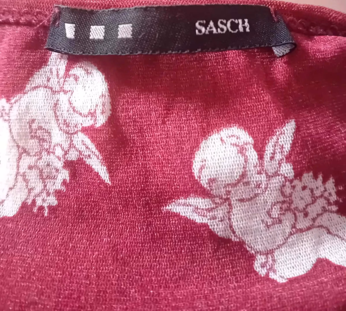 Red Cherub Print Sleeveless Top, photo 3