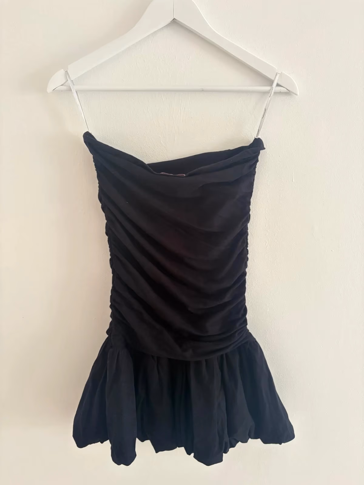  Black Strapless Ruched Dress, photo 2