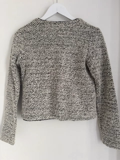 Cardigan in maglia monocolore a trama rigata, foto 2