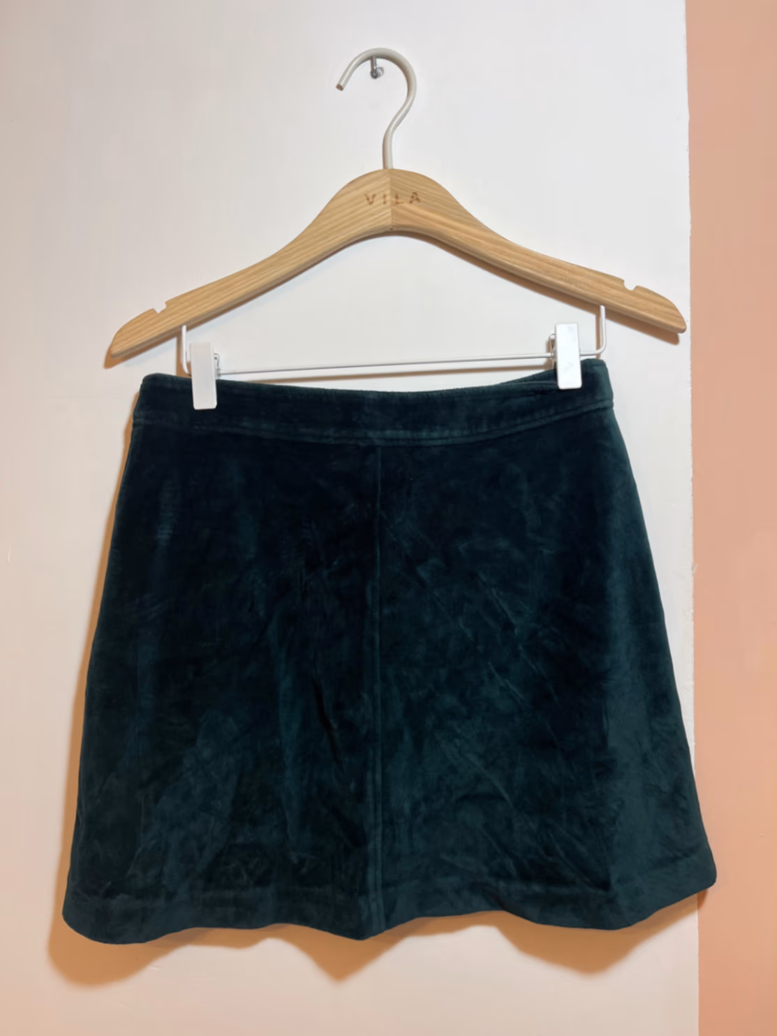 Velvet Button Front Mini Skirt, photo 2