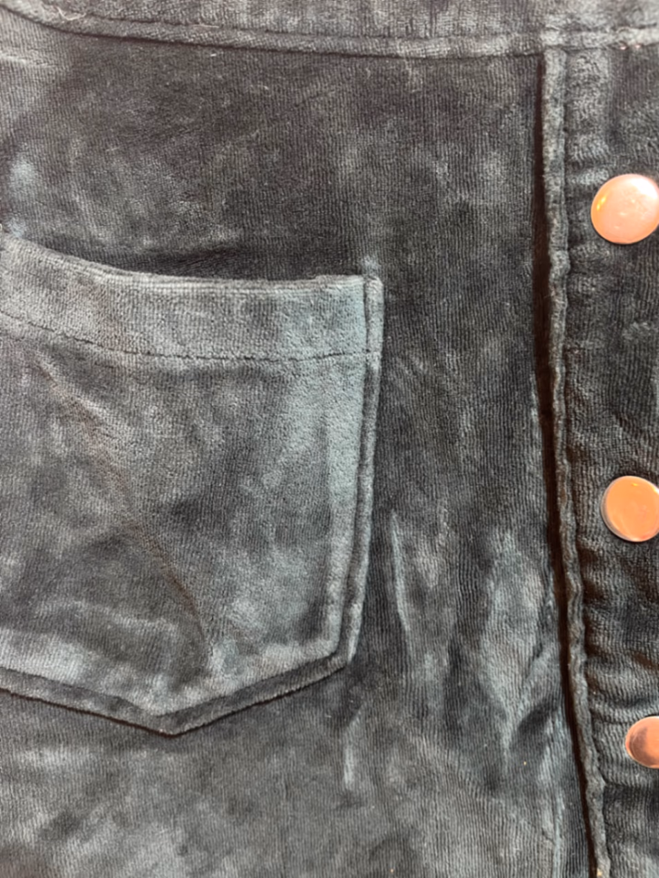 Velvet Button Front Mini Skirt, photo 3