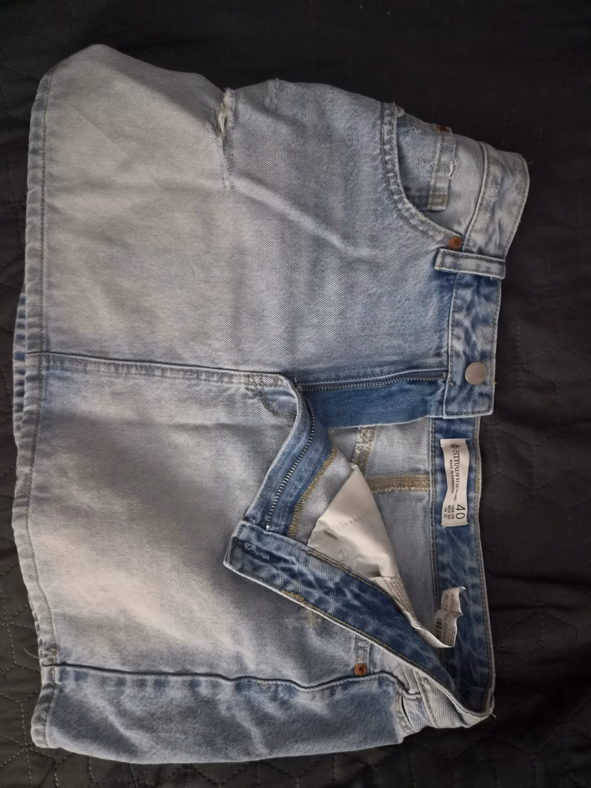 Light wash denim mini skirt, photo 2