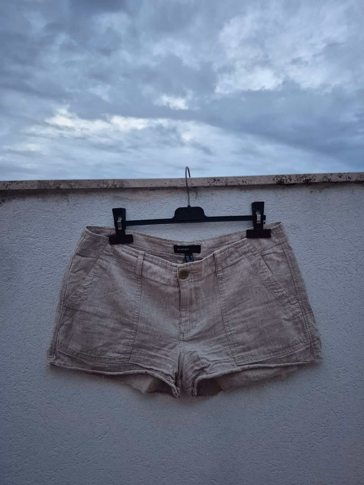 Mango Striped Linen Blend Shorts, photo 2
