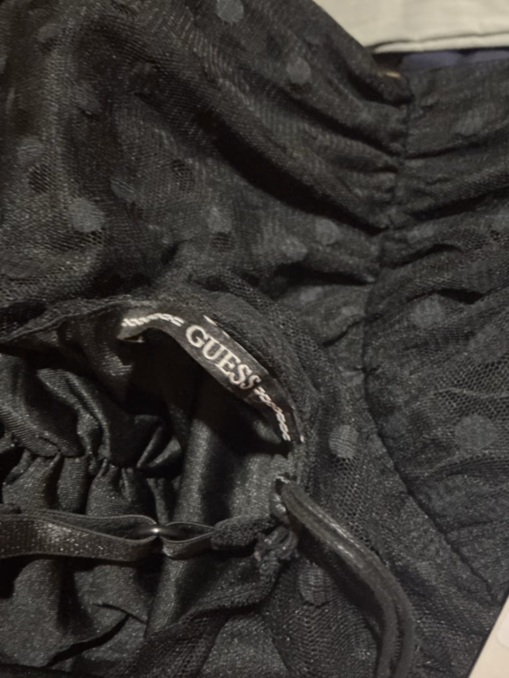 Guess Black Polka Dot Mesh Dress, photo 4