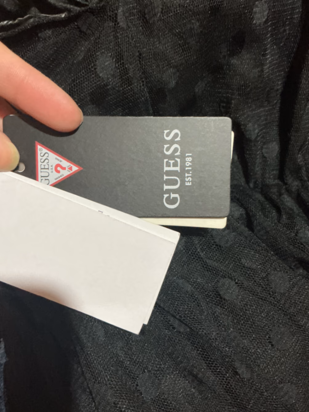 Guess Black Polka Dot Mesh Dress, photo 5