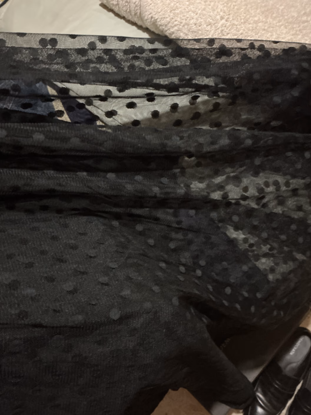 Guess Black Polka Dot Mesh Dress, photo 3