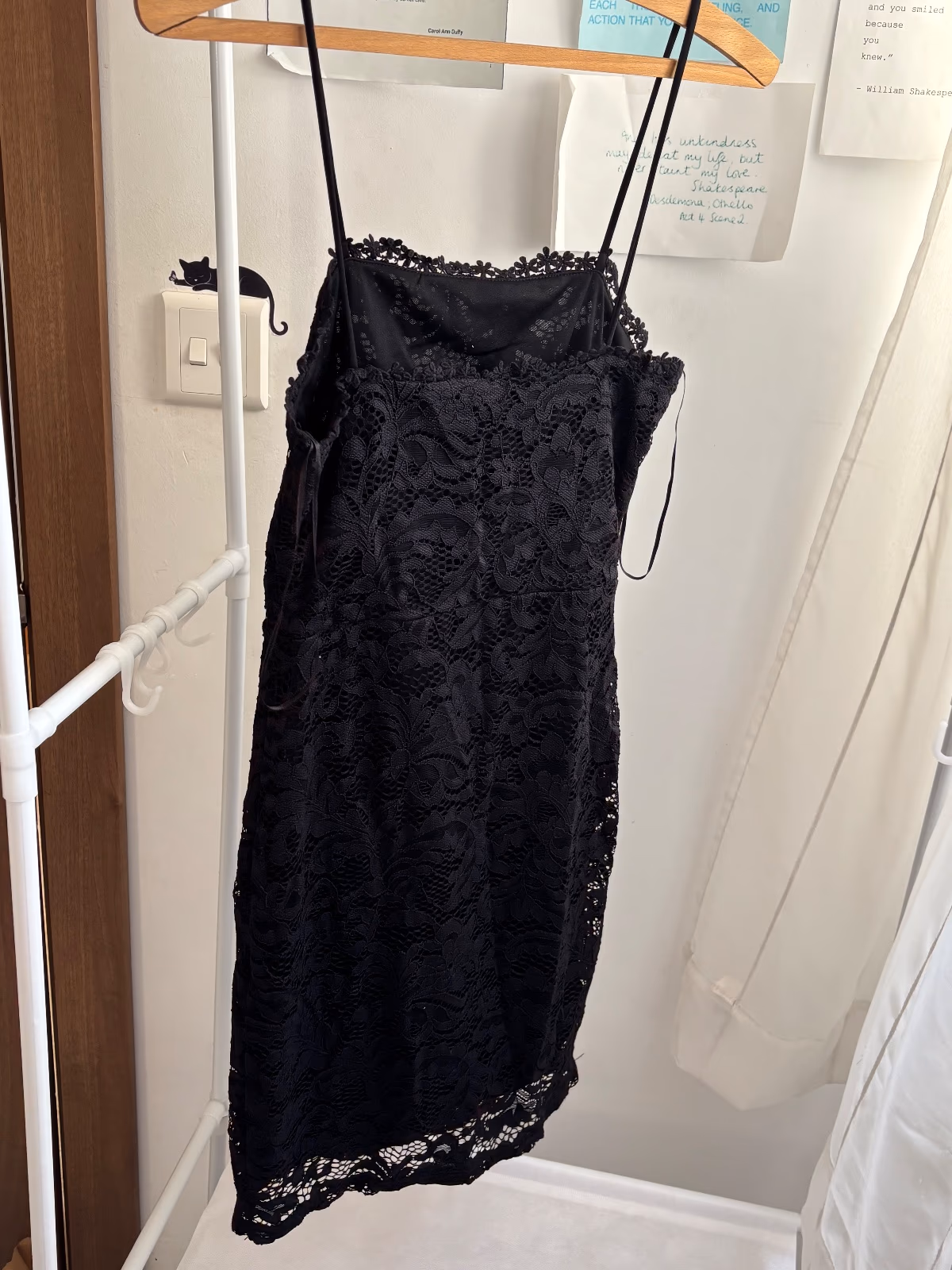 Black Lace Petite Mini Dress, photo 2