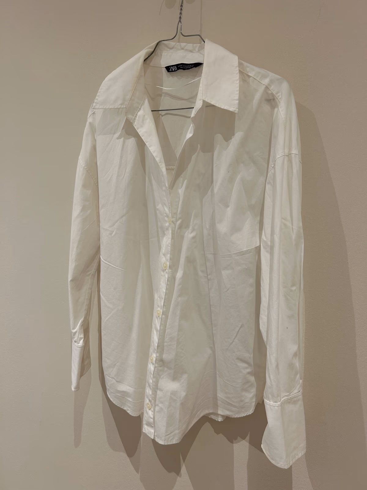 Zara Classic white cotton shirt, photo 3