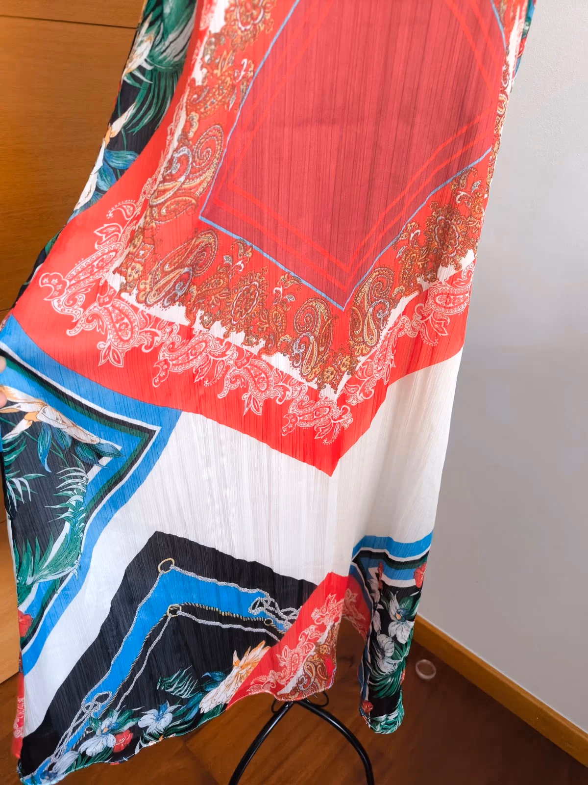 Zara patterned pleated maxi dress, photo 2