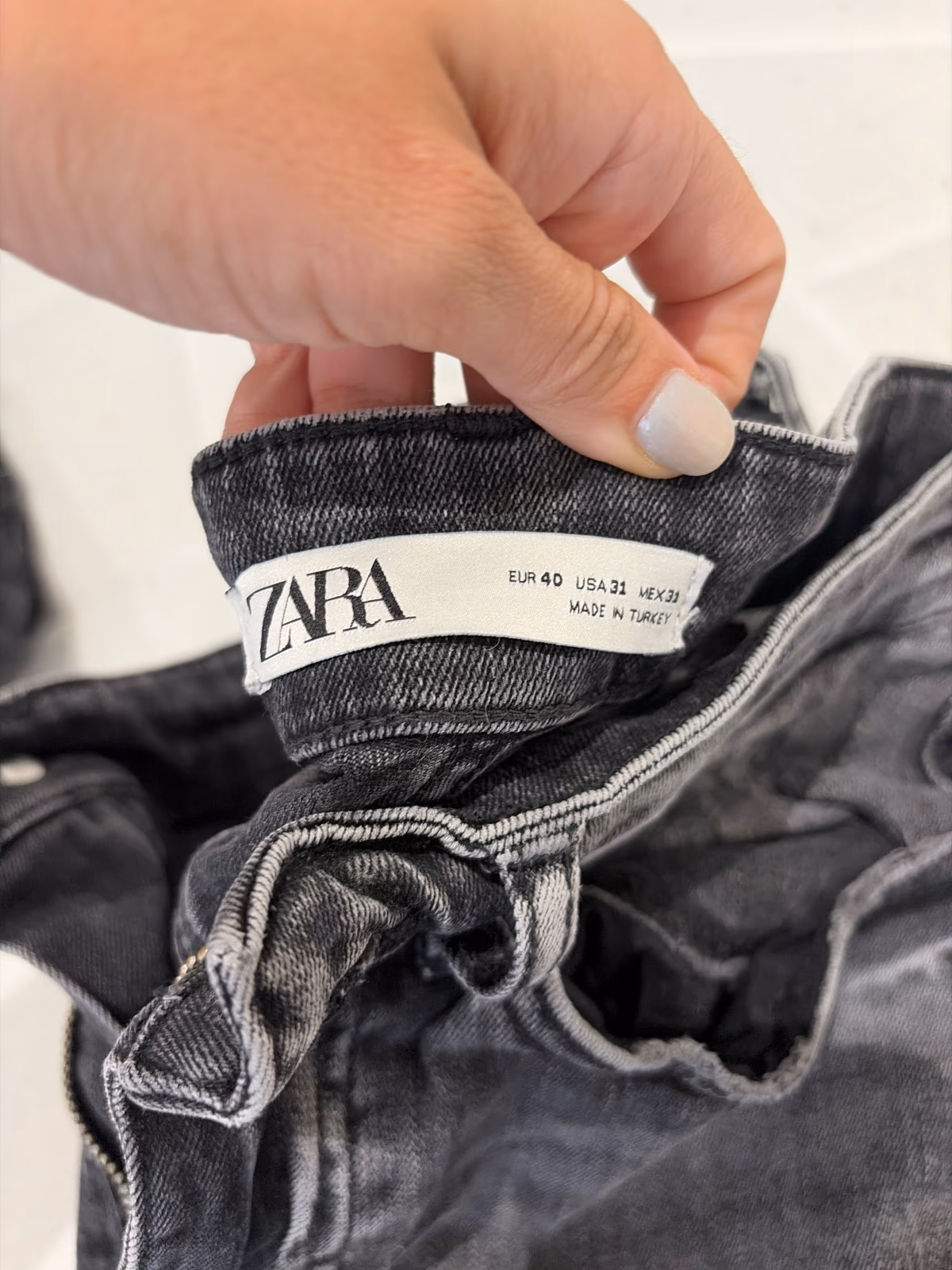 Zara Grey Distressed Skinny Jeans, photo 2