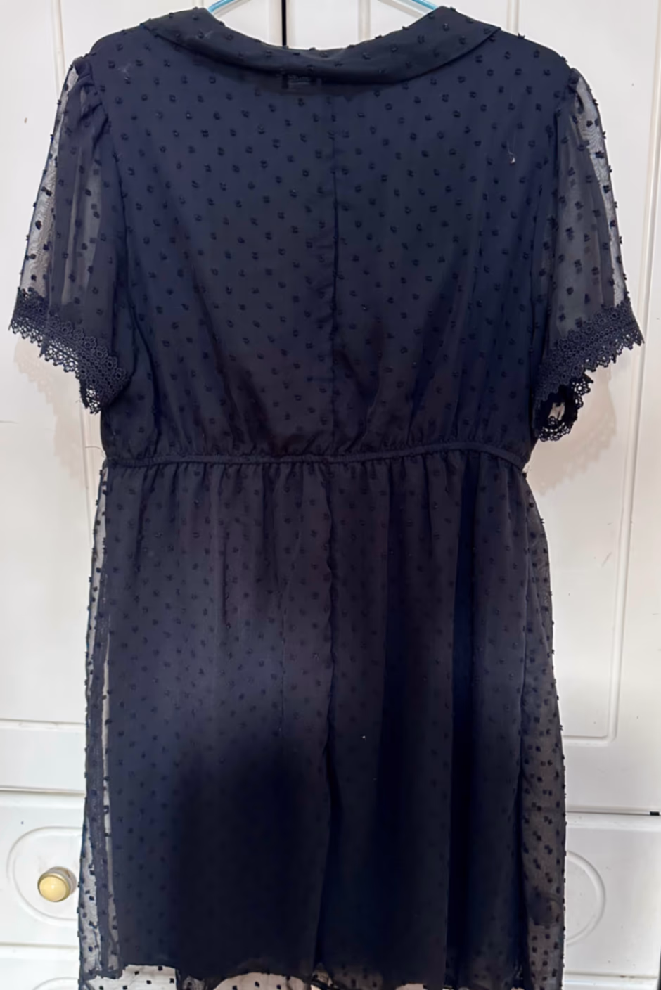 Black Dotted Chiffon Dress, photo 2