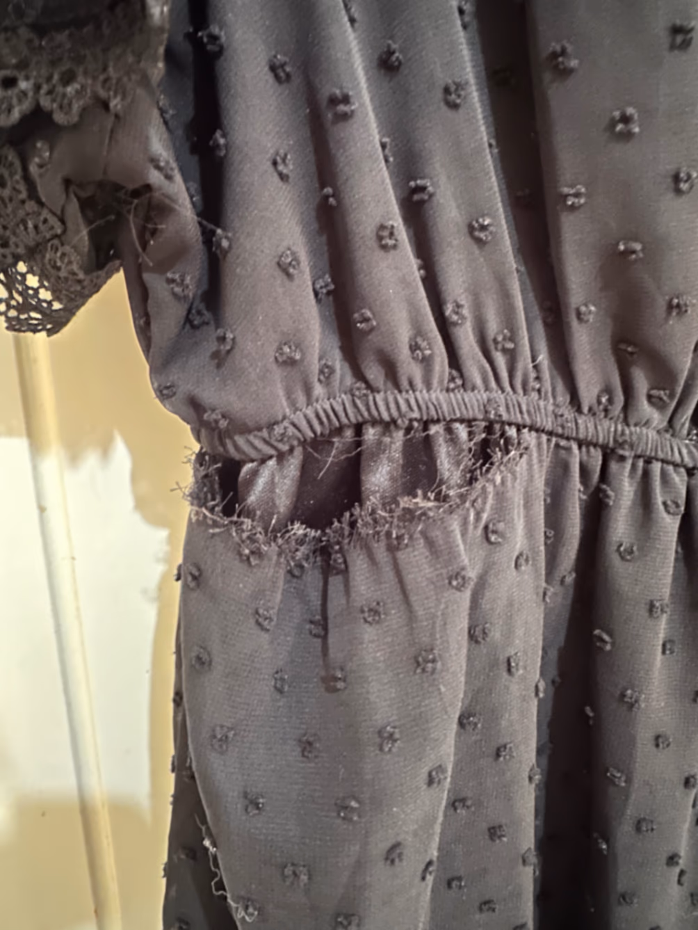 Black Dotted Chiffon Dress, photo 3