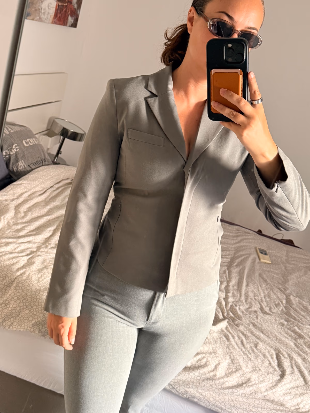 Grey tailored smart blazer, photo 2