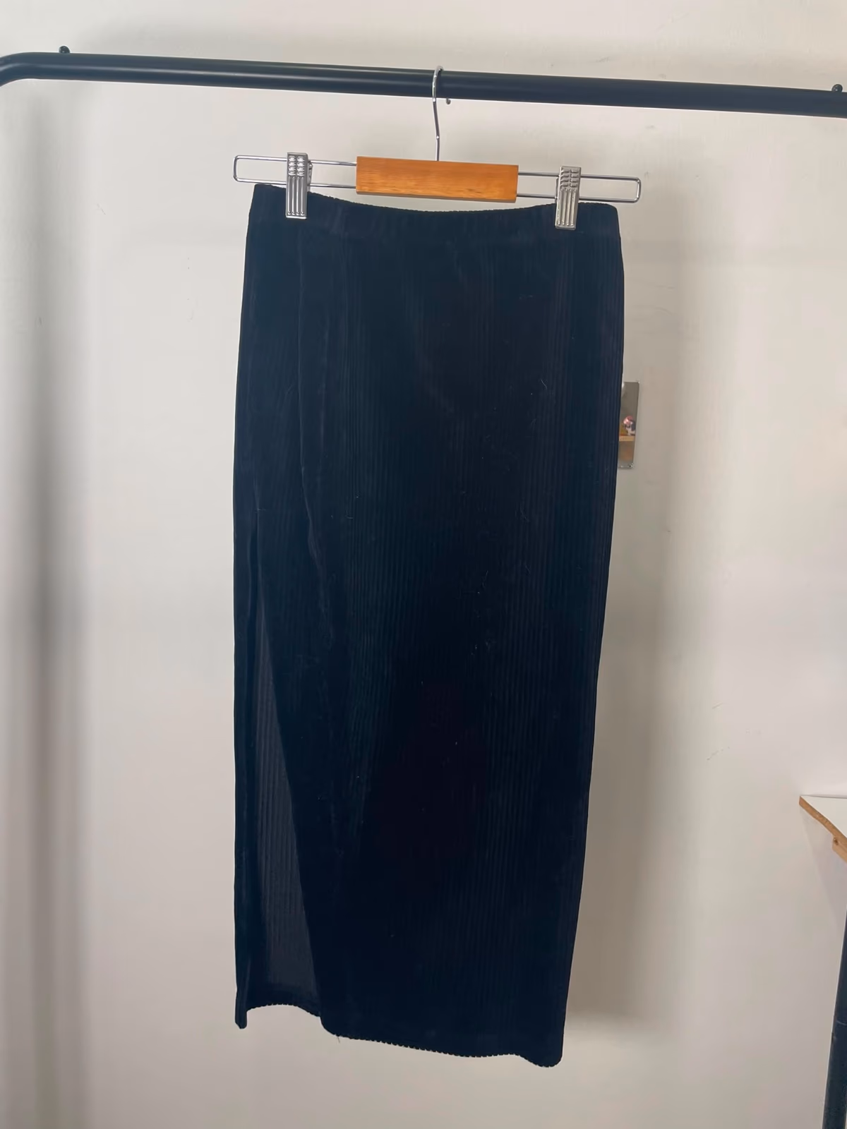 Black Corduroy Midi Skirt, photo 3