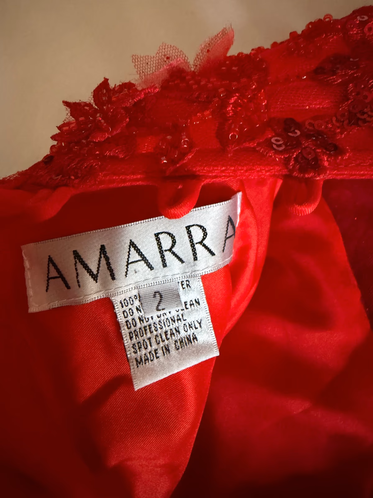Amarra Red Floral Gown, photo 4
