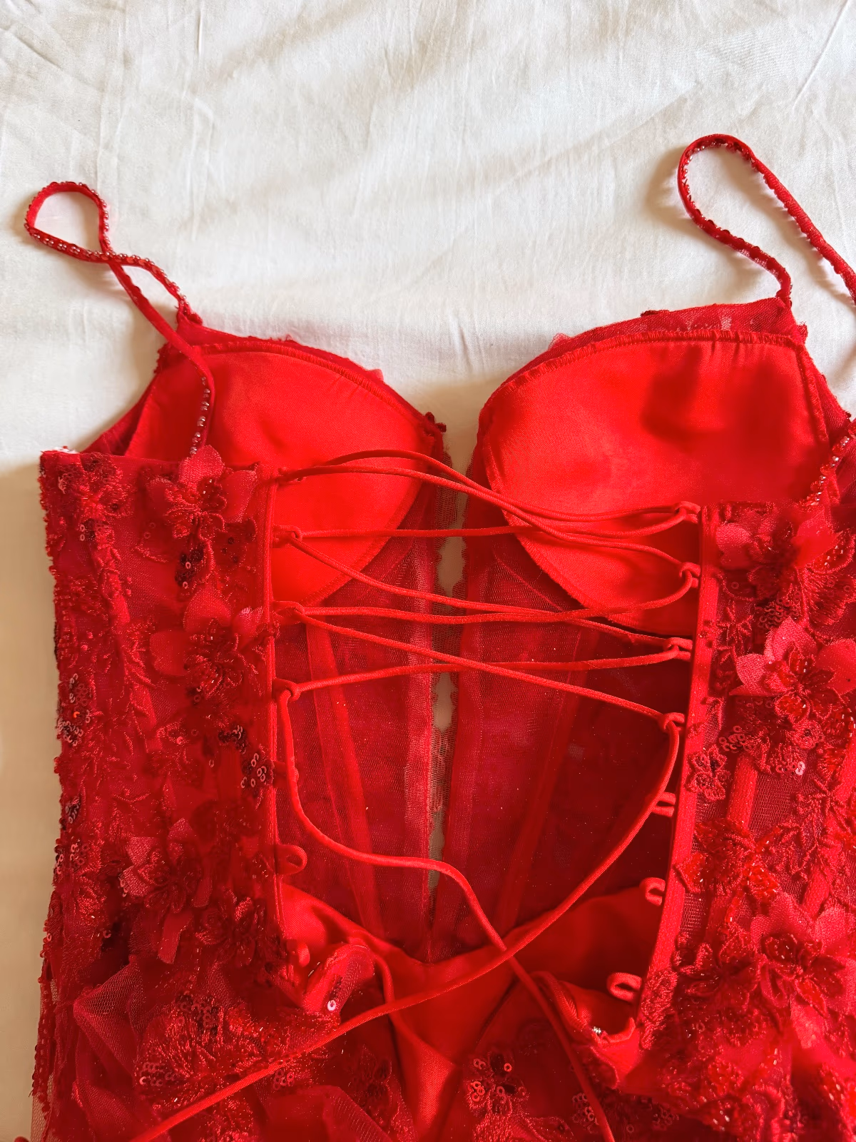 Amarra Red Floral Gown, photo 3