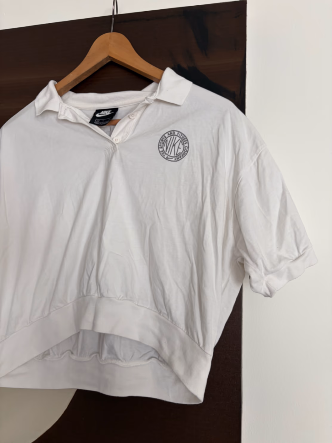 Nike White Cropped Polo Shirt, photo 2